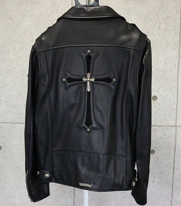 銀座店 クロムハーツ 新品 SLUFF LTHR ライダース レザージャケット 