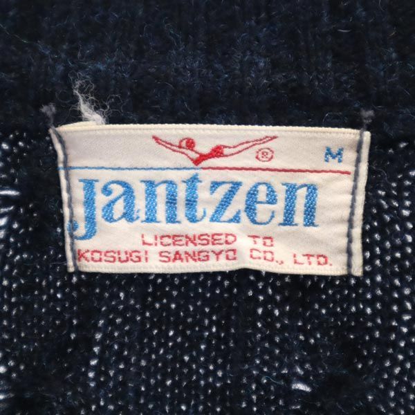 ジャンセン 70s ヴィンテージ 長袖 ニット カーディガン M ネイビー系 Jantzen レディース 古着 中古 ジャンセン 70s ヴィンテージ ニット カーディガン M ネイビー系