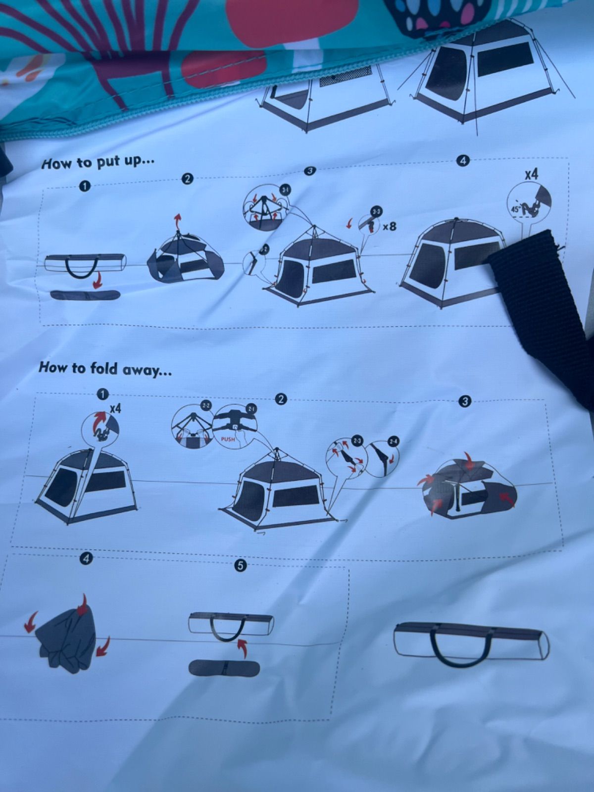 アウトドア ABCCAMPING ワンタッチテント4人用 自立式 未使用