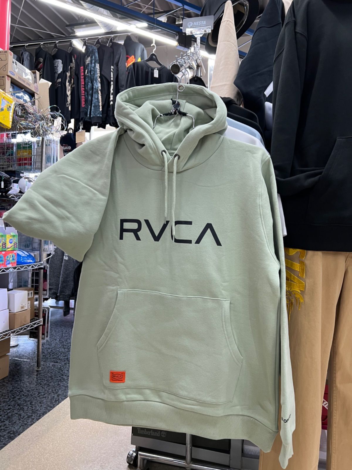 RVCA フェイク ルーカ フーディー 裏起毛 フード スウェット