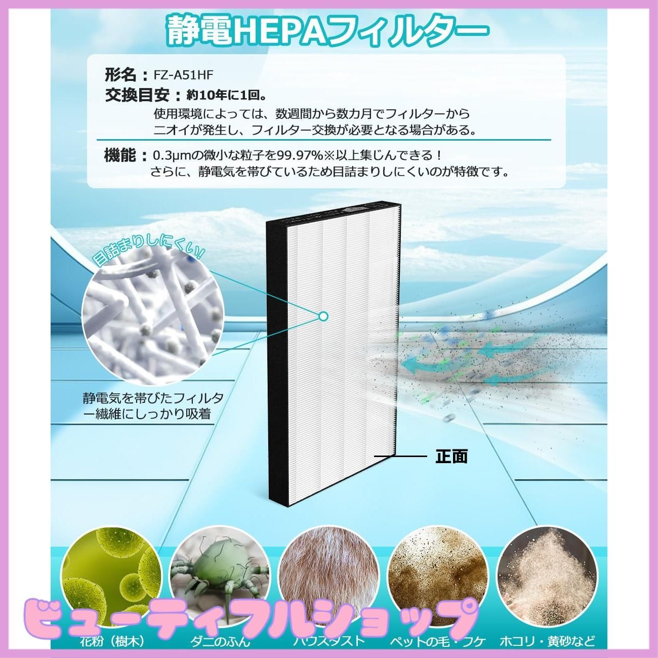 KAFP017B4 (KAFP017A4の後継品) 空気清浄機フィルター 集塵