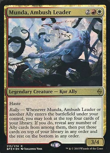 MTG foil 待ち伏せ隊長、ムンダ Foil】《待ち伏せ隊長、ムンダ/Munda, Ambush Leader》[BFZ] 金R