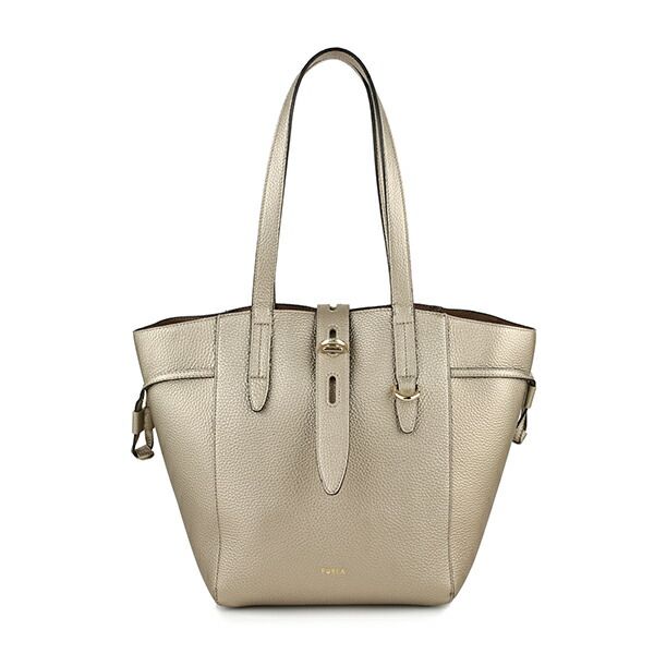 新品 フルラ FURLA ハンドバッグ ネット トートバッグ M ゴールド 金
