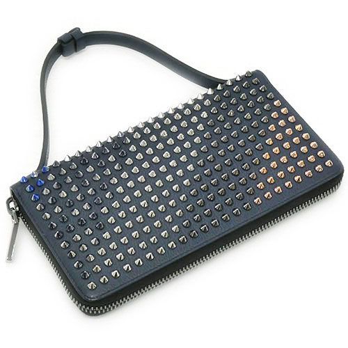 極美品★クリスチャンルブタン バッグ ウォレットXL ネイビー T-J5050