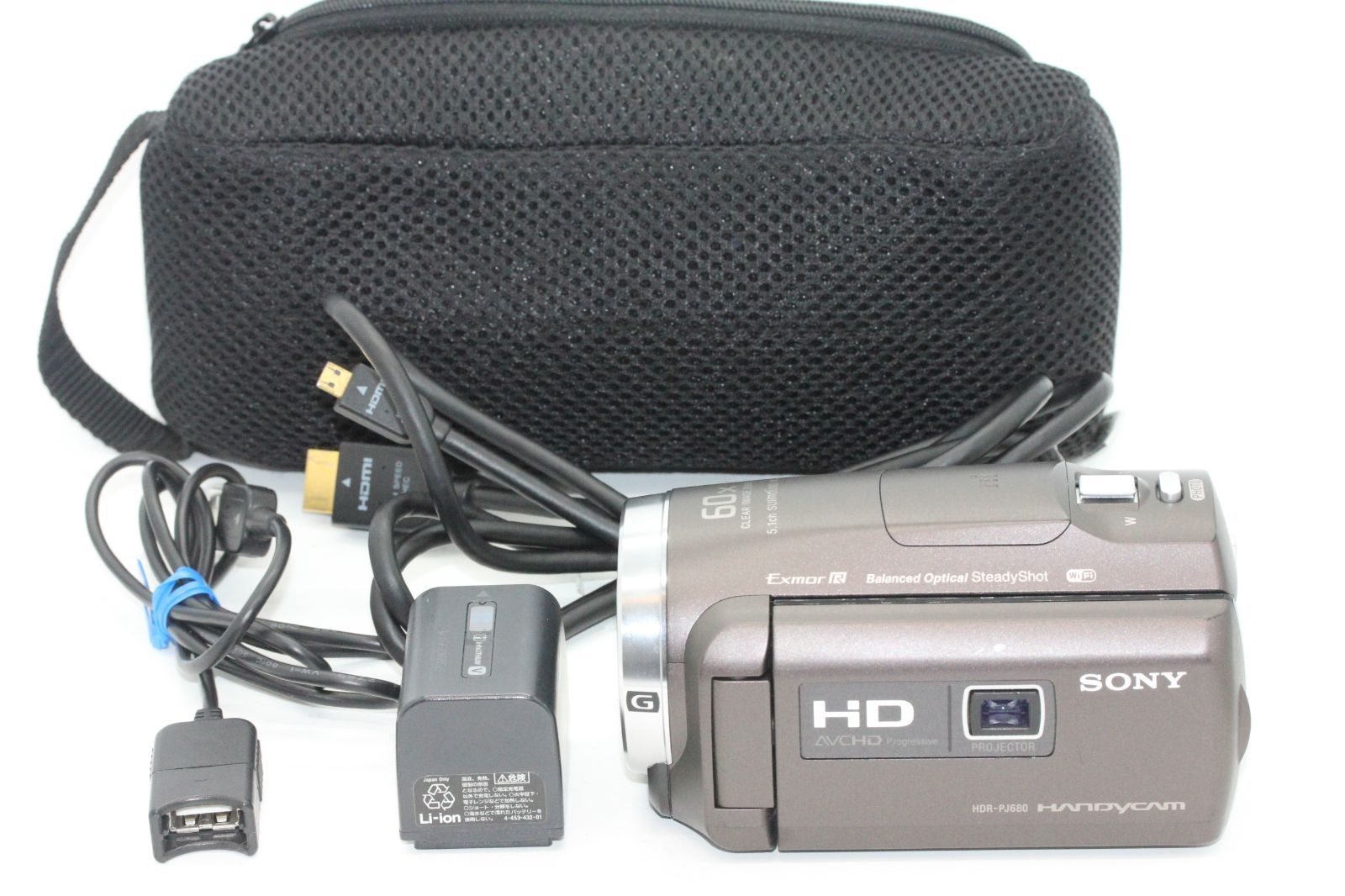 良品 ソニー ビデオカメラ Handycam 光学30倍 内蔵メモリー64GB ブロンズブラウン HDR-PJ680 TI
