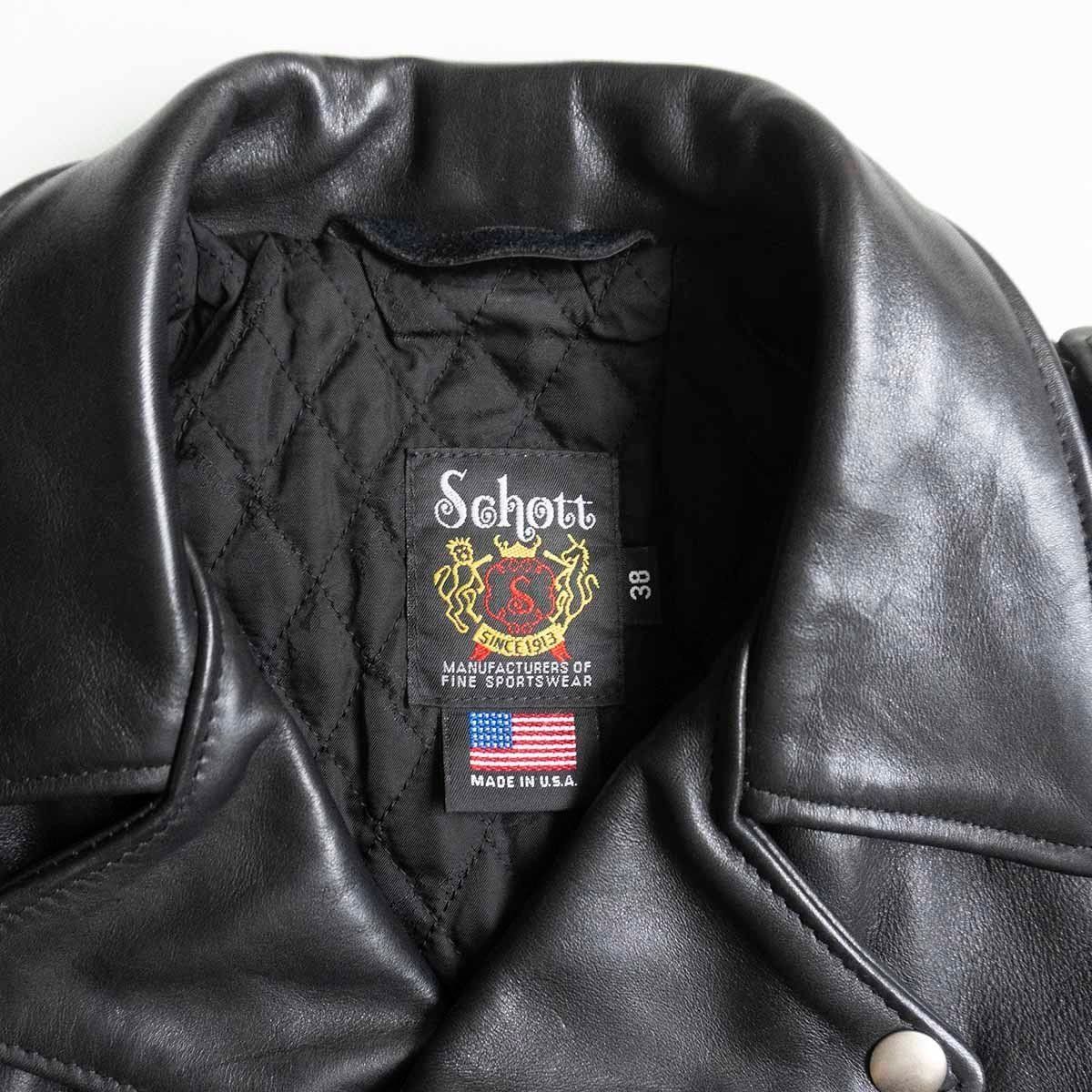 【希少】SCHOTT×mastermind JAPAN 113MM 34 mastermind Japan x Schott NYC Leather Jacket One Star 613mm