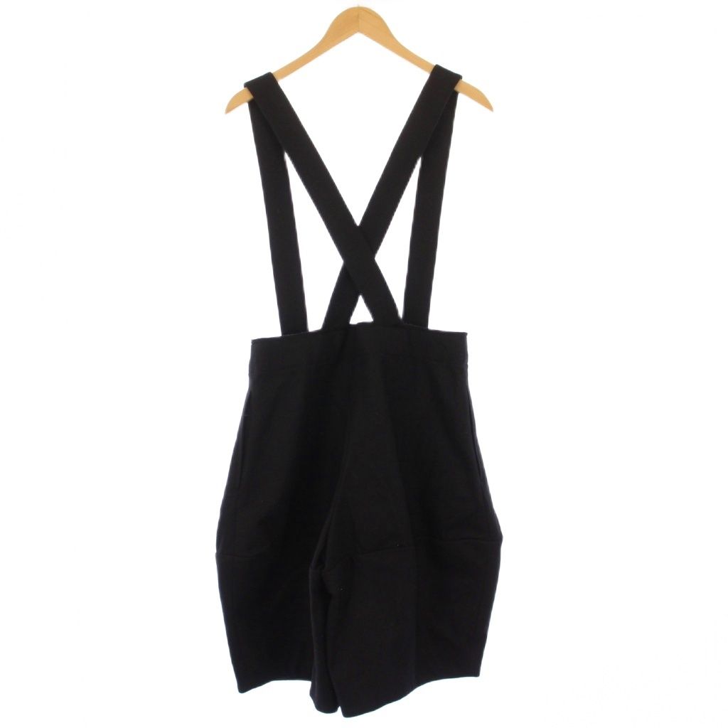 コムデギャルソン COMME des GARCONS 23AW サスペンダーボリュームショートパンツ ハーフパンツ サロペット 無地 ウール XS 黒 ブラック GL-U005 BB