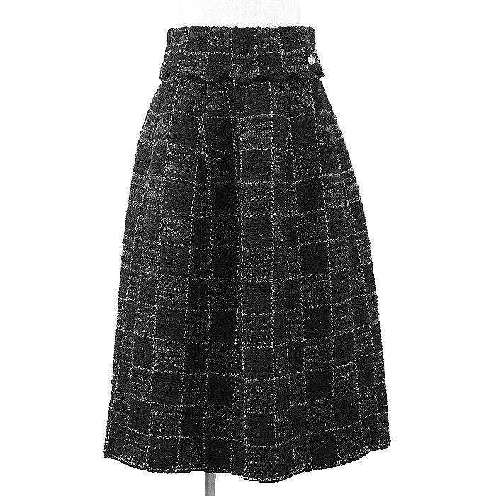 未使用】CHANEL シャネル スカート P71057 Aライン ツイード