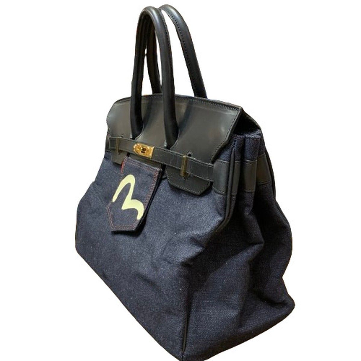 EVISU エヴィス バーキン型 デニムハンドバッグ トートバッグ