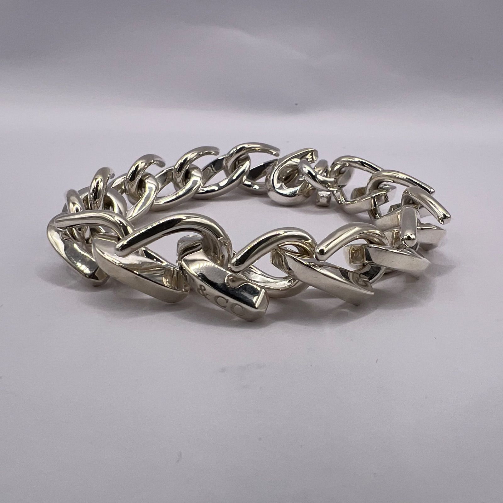 Tiffany-Co. ティファニー FORGELAGE LINK BRACELET フォージ ラージ ブレスレット 15リンク シルバー Ag925