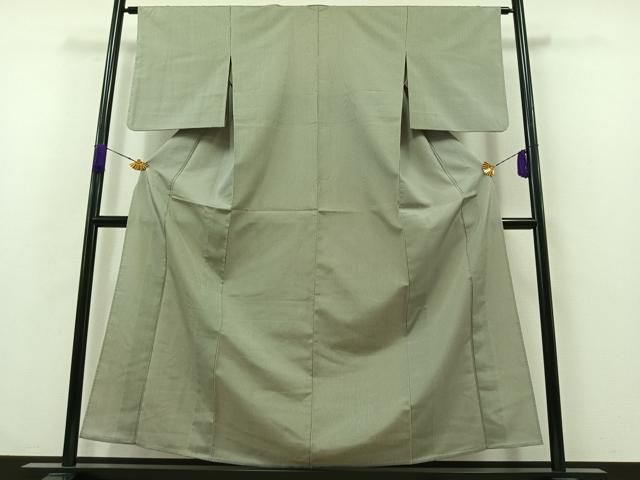 平和屋着物▽お召 単衣 縞 ゑり善扱い 正絹 逸品 AABA9558jh 平和屋