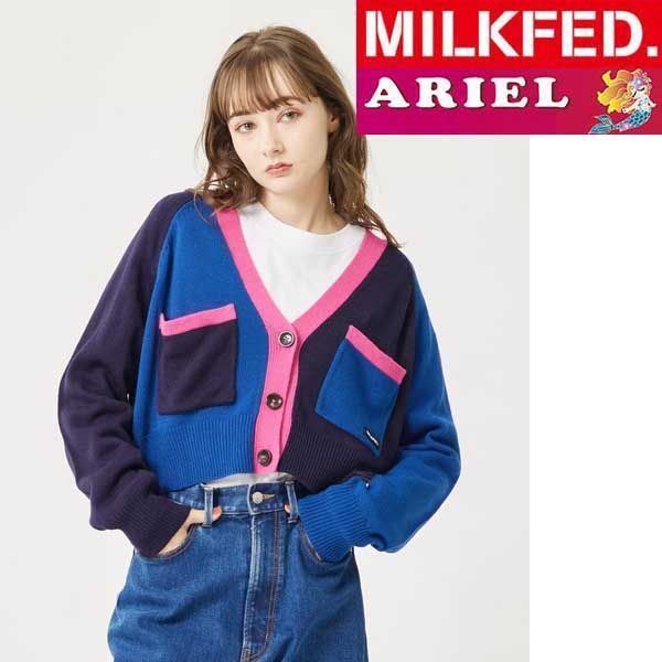 カーディガン ミルクフェド MILKFED PANELED KNIT CARDIGAN