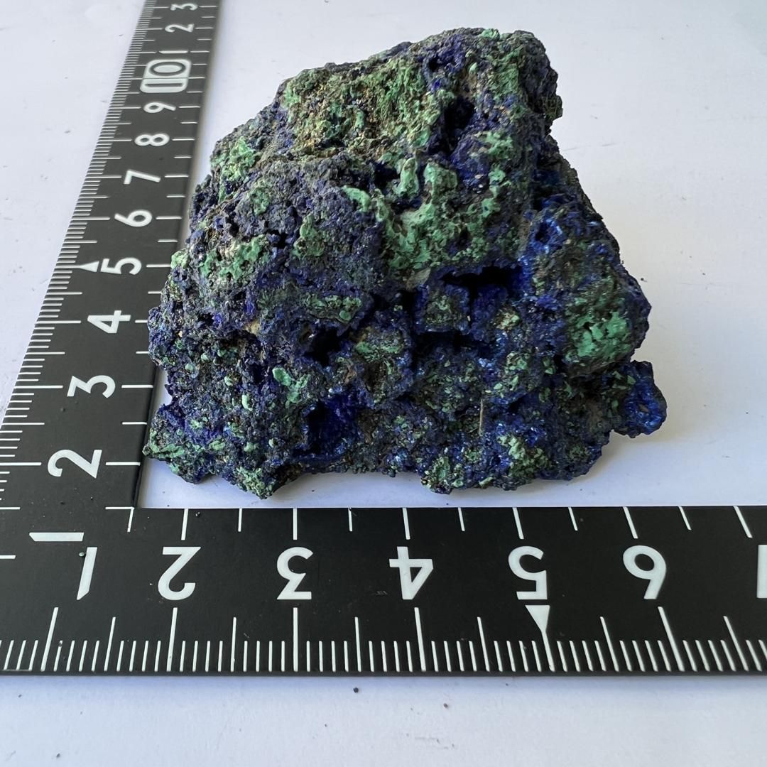 E22003】マラカイトを伴うアジュライト アジュライト 藍銅鉱 岩絵の具