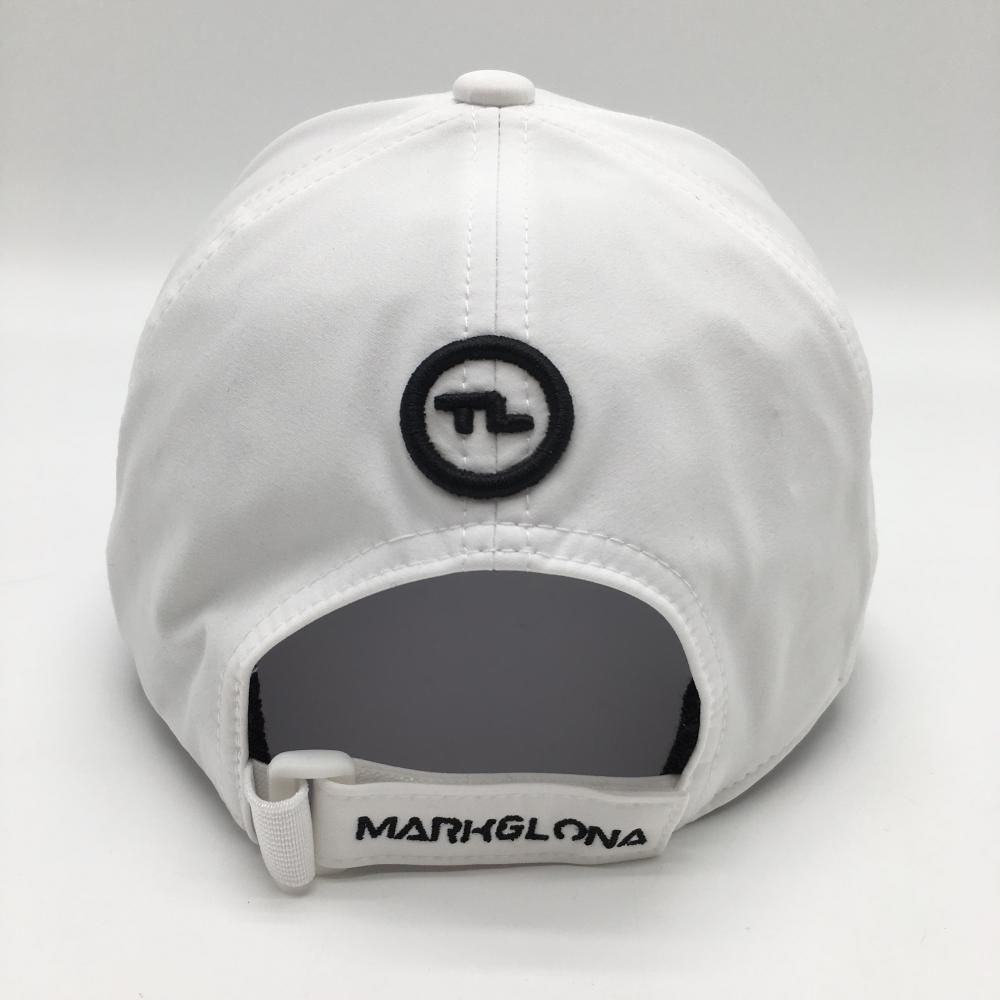 超美品】マークアンドロナ キャップ 白 スカル刺しゅう T-LINE