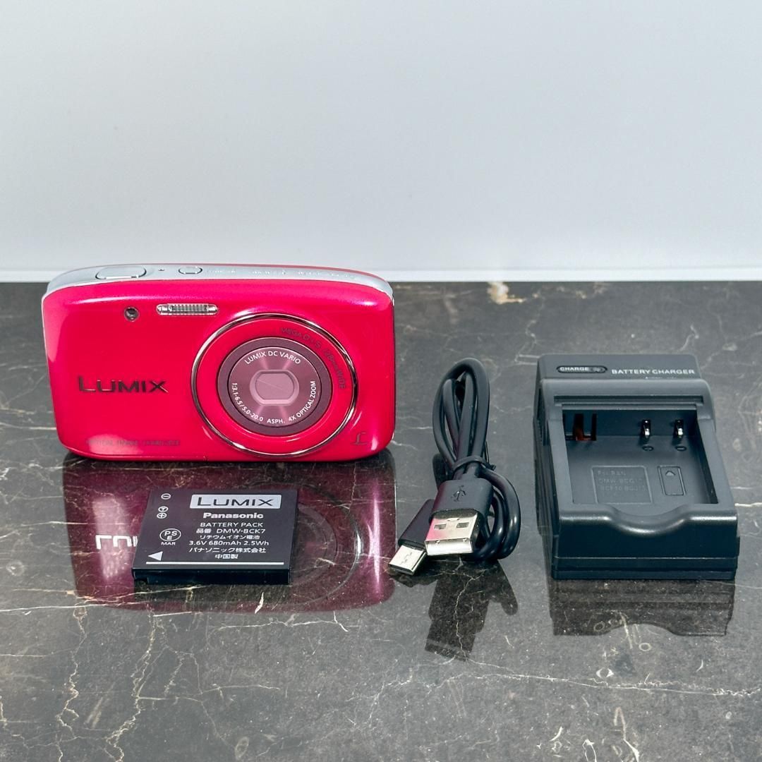美品】Panasonic LUMIX DMC-S2 セール ピンク デジタルカメラ② 美品