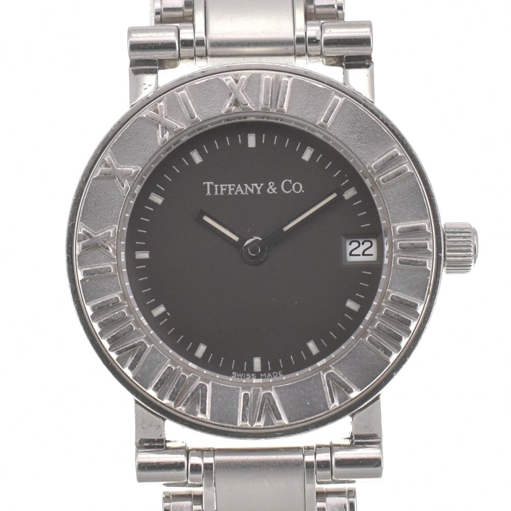 ティファニー TIFFANY-Co. アトラス ラウンド デイト クォーツ レディース I 139897