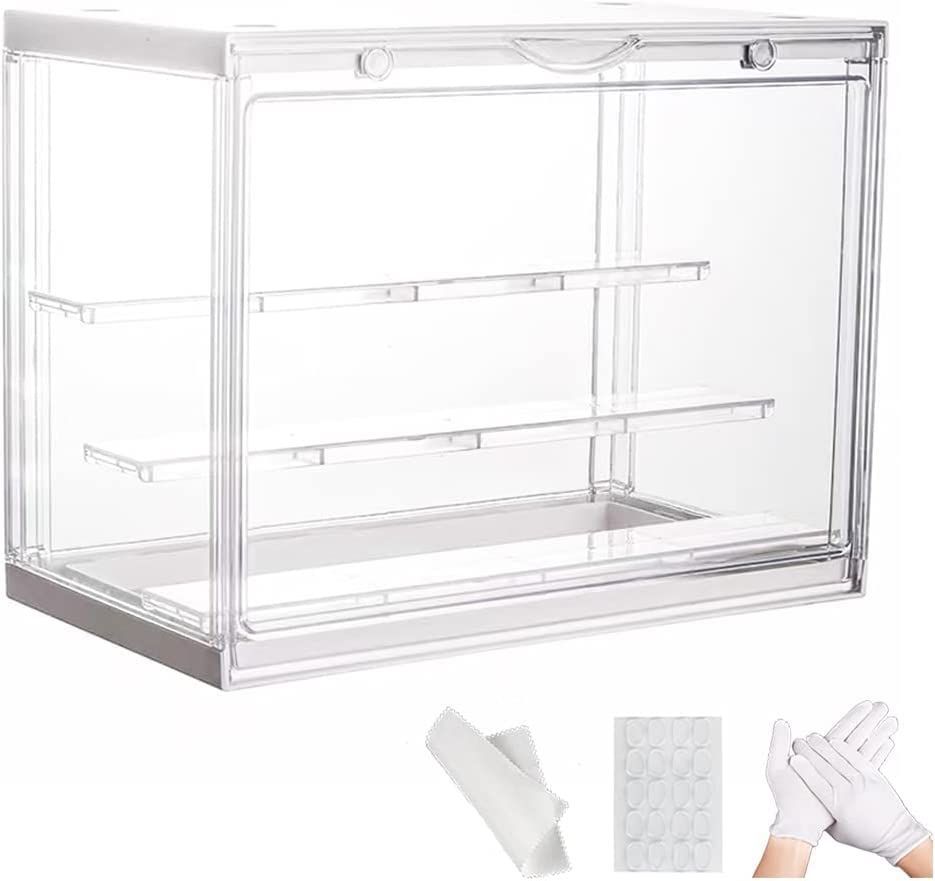 【即日発送】【在庫処分】コレクションケース モデルショーケースキャビネット 30*17*23cm コレクションケース 防塵表示ボックス 陳列ケース アクリル けショーケース 取り外し可能な仕切り ディスプレイフレーム インストール手順書付き フィギュアケース