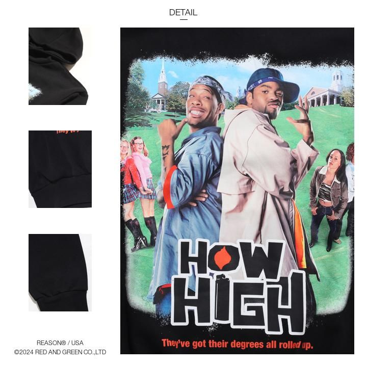 HOW HIGH パーカー ブランド スケボー フーディ 長袖 スウェット 裏