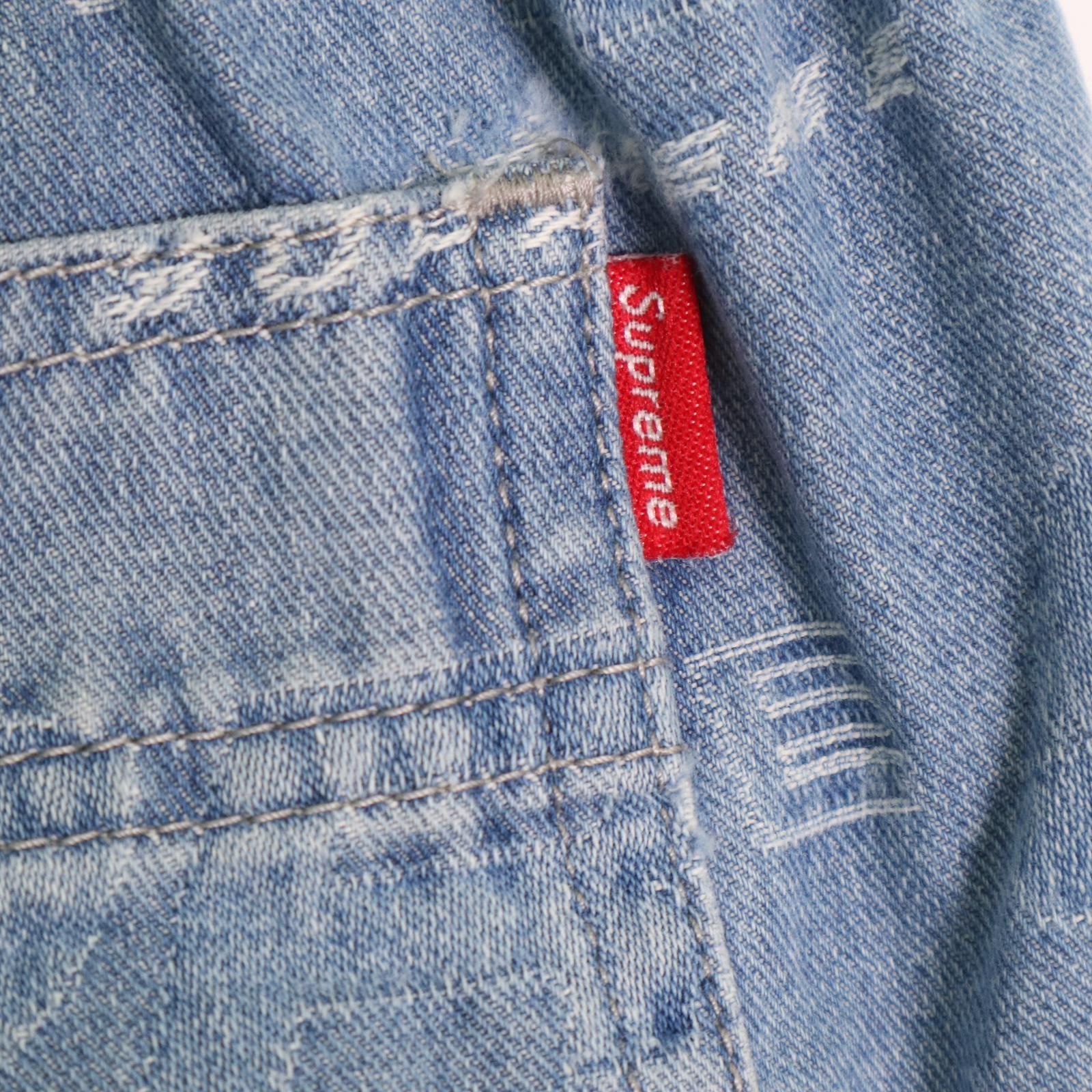 Supreme / 19FW Dimensions Logo Denim Skate Pant シュプリーム ディメンション ロゴ デニム スケートパンツ イージーパンツ 表記サイズL　【2409】