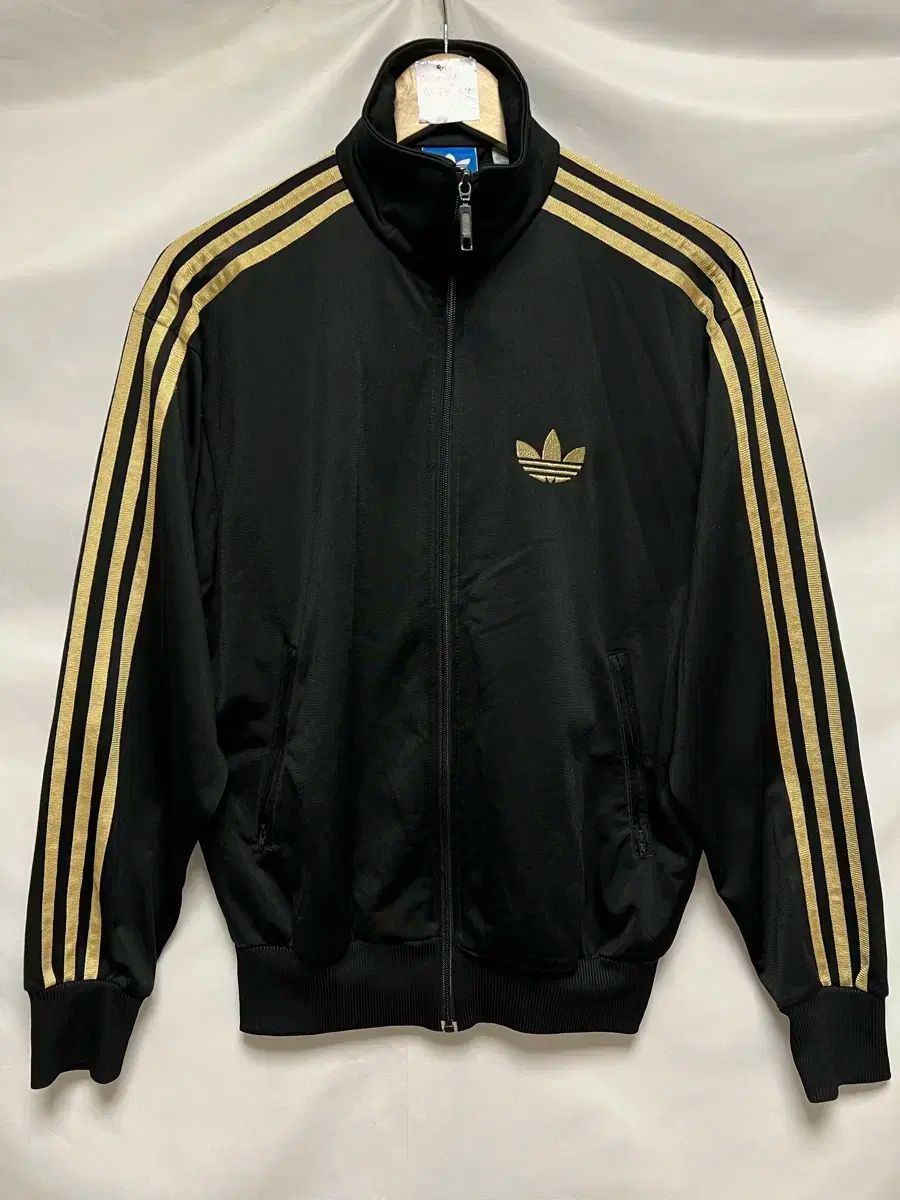 95 アディダス 旧ファイヤーバード トラックジャージ ジャージ 黒 ゴールド