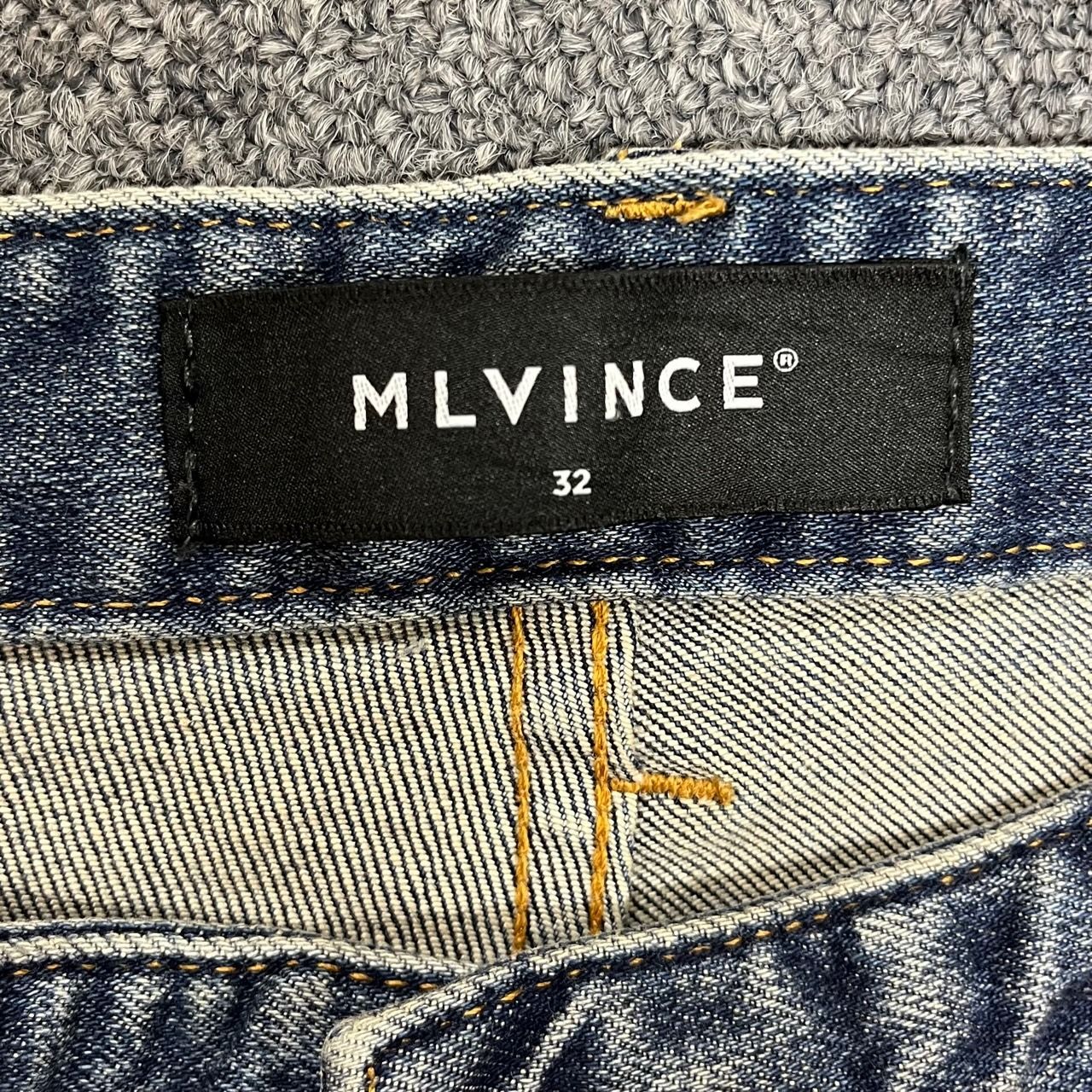 超お買い得！】 MLVINCE ダメージフレアデニム インディゴ メルビンス