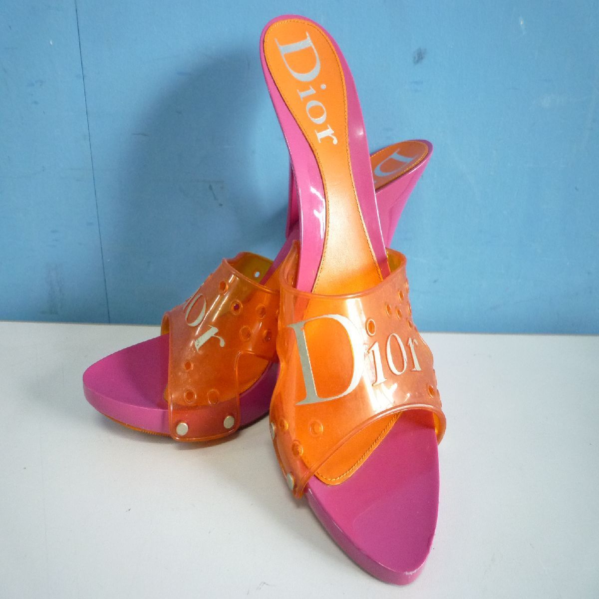 廃盤品】Dior ディオール カラフルサンダル 26.5cm ジャンク 