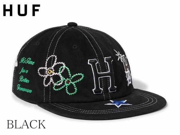 入手困難人気 HUF(ハフ) MASHUP 6 PANEL SNAPBACK 21835 キャップ ブラック 送料無料