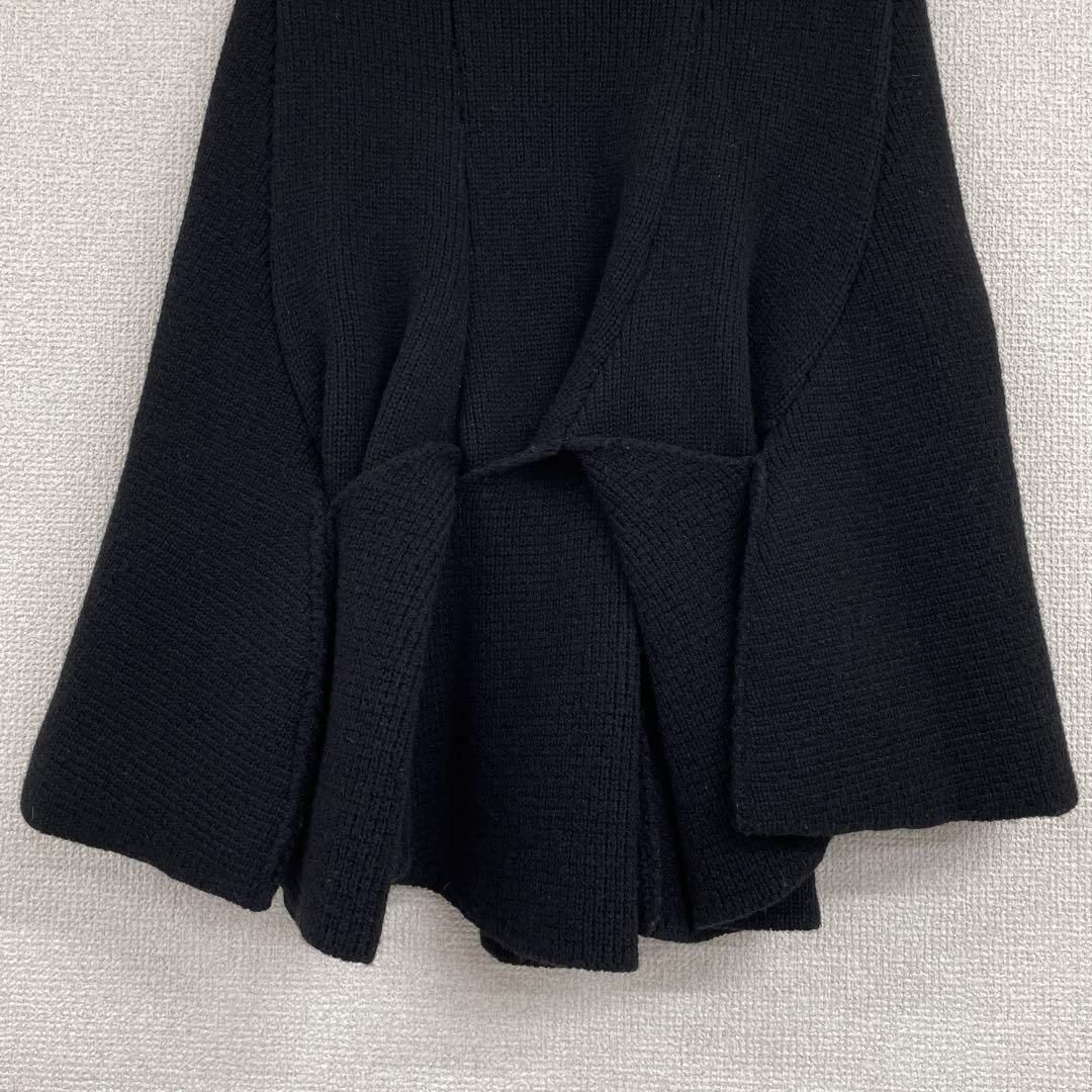 日本製 BOTTEGA VENETA ボッテガヴェネタ 2021 フ スカート 変形 フリル イタリア製 ウール 黒 S