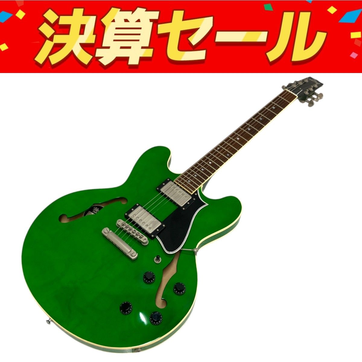 Heritage H-535 Emerald Green Trans ヘリテージ セミホロウボディ エレキギター 良好T10101354