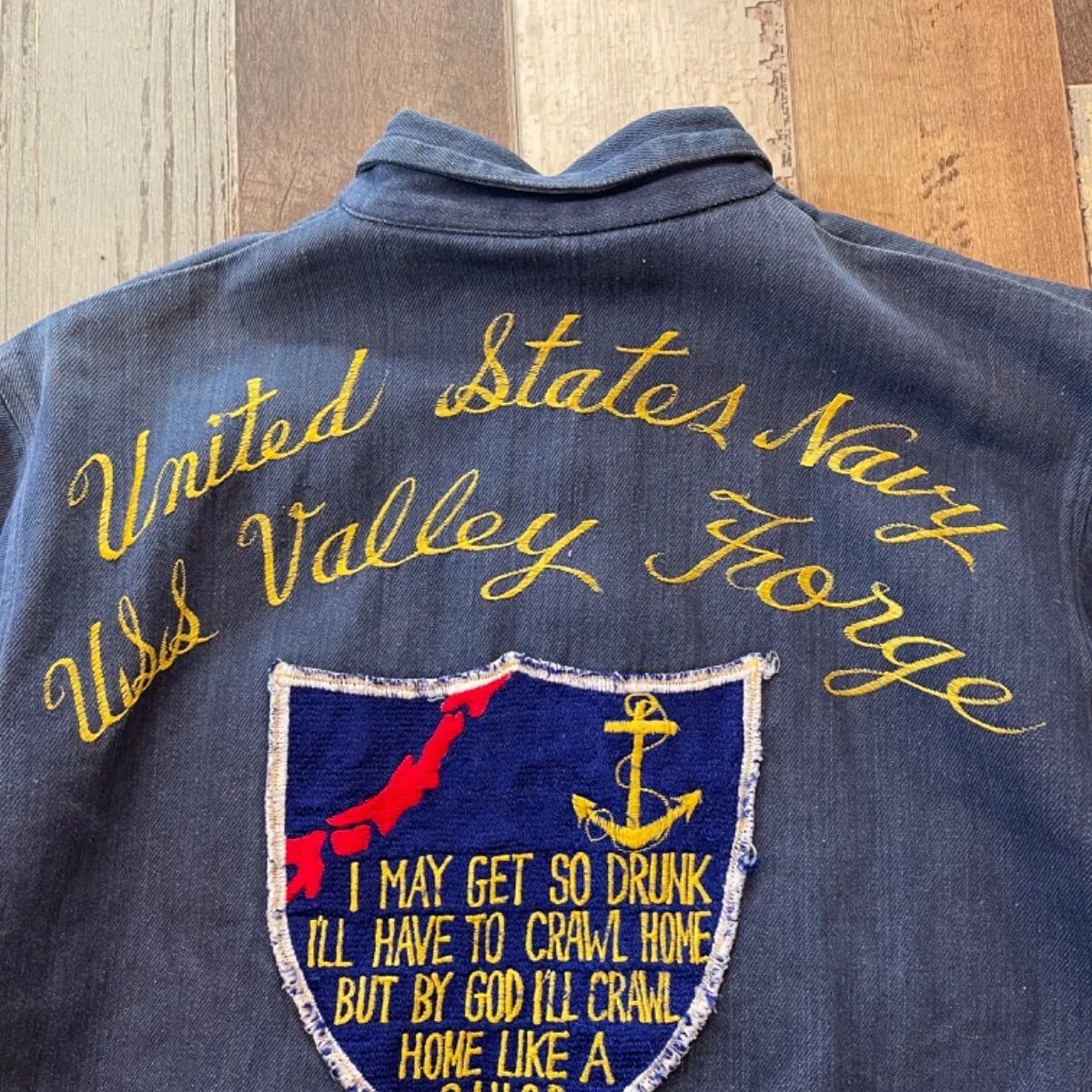 60s 70s USS usnavy 海軍　スーベニア　ツアージャケット 60'S U.S NAVY SOUVENIR TOUR JACKET BLACK 60年代 スーベニア
