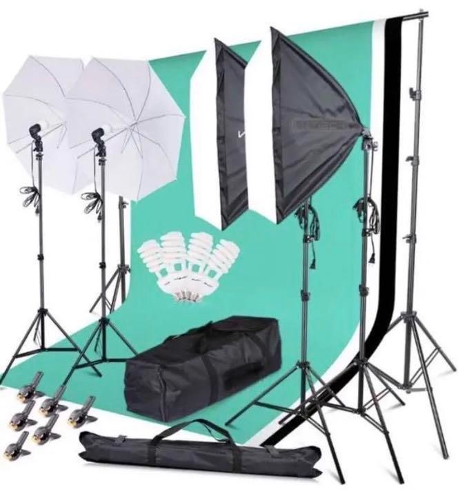 ❤超豪華33点フルセット❣本格的なプロ級のスタジオ撮影OK♪❤撮影照明キット ❤超豪華33点フルセット❣本格的なプロ級のスタジオ撮影