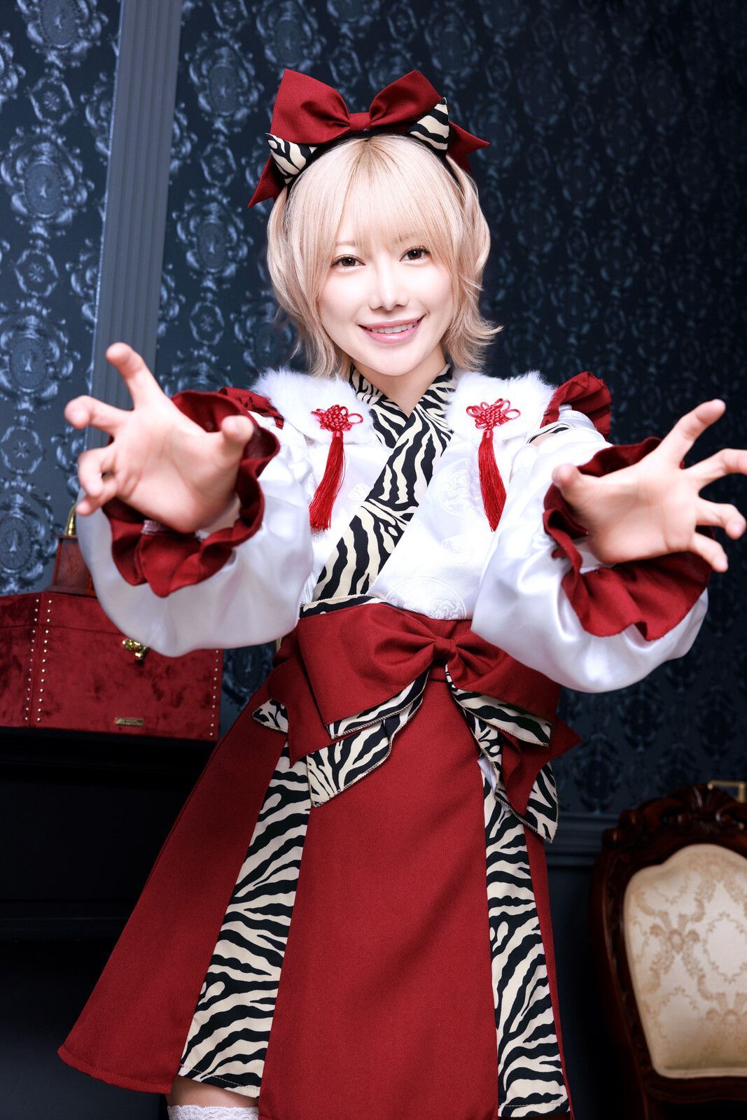 コスプレ 節分 INAZUMA鬼girl 巫女 フリーサイズ レディース レッド