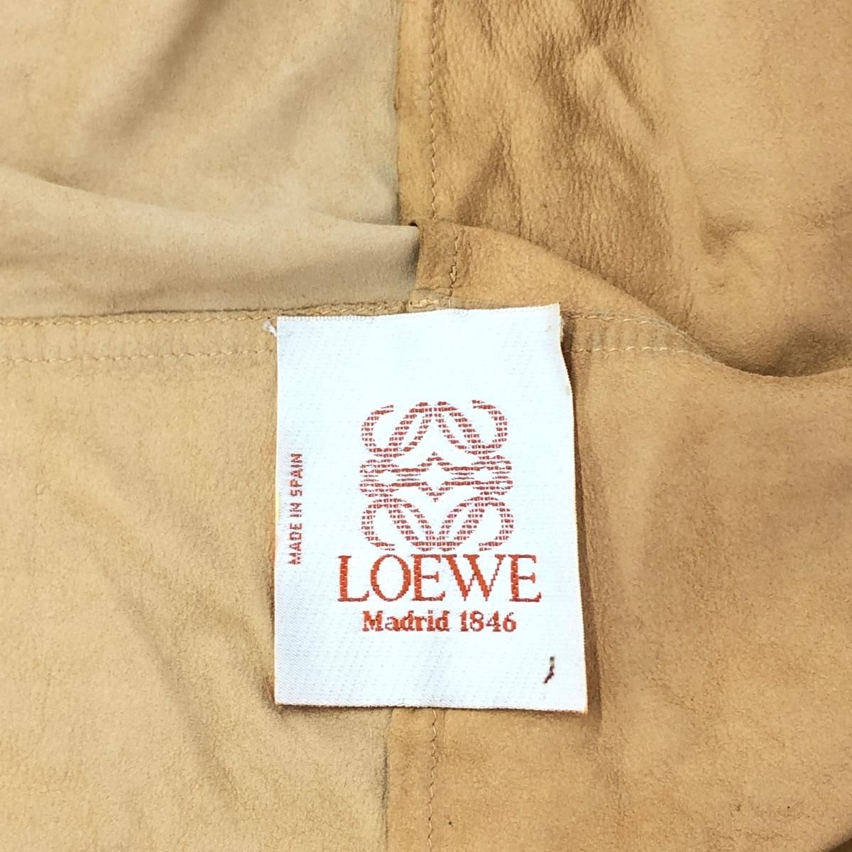 ロエベ　ベージュ レザー ジャケット LOEWE ベージュ レザージャケット ロエベ ベージュ レザー ジャケット