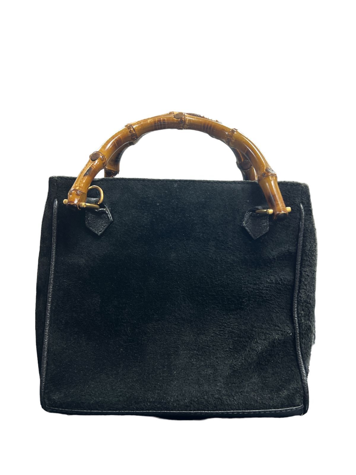 グッチ ハンドバッグ バンブー スエード ビジネス 黒 FM646グッチ