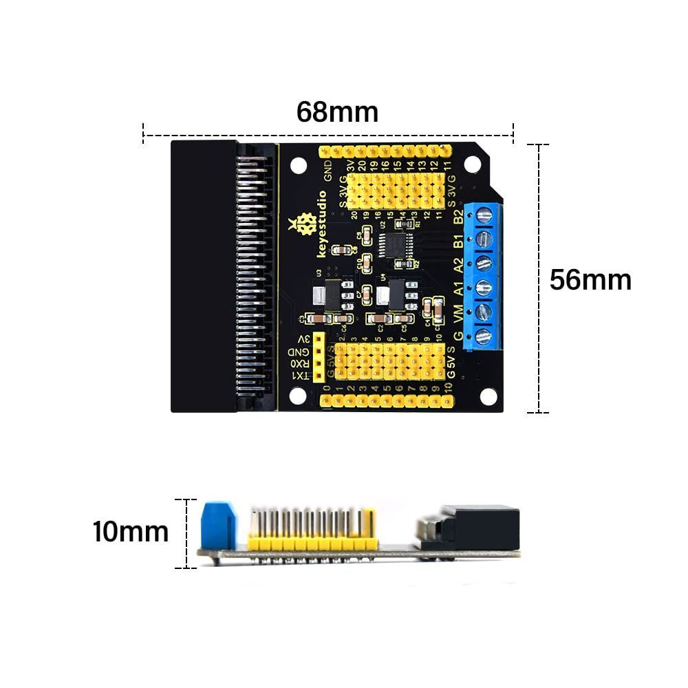 【数量限定】KEYESTUDIO モータードライバー 拡張ボード for BBC Micro:bit Microbit マイクロビット用