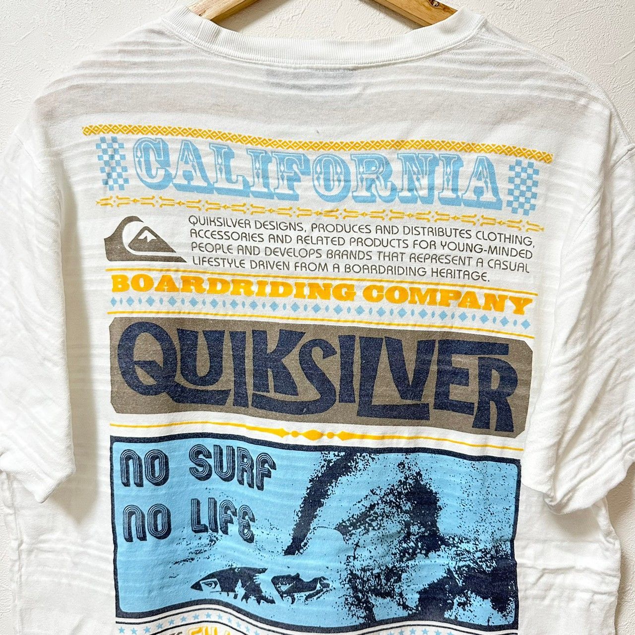 w^)b QUIKSILVER クイックシルバー 半袖 Tシャツ プリントT バッグ