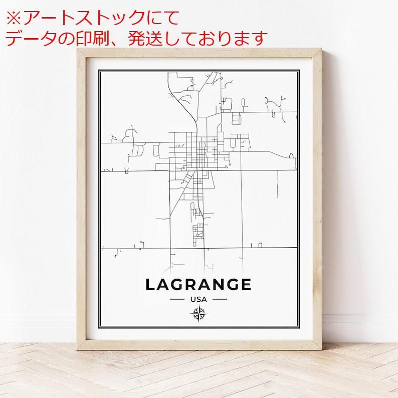 mz ポスター A3 (A4も可) ラグランジュ地図印刷 ラグランジュジョージアの地図