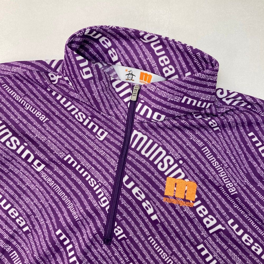 サイズ：M MUNSING WEAR マンシングウェア ハーフジップ 長袖T