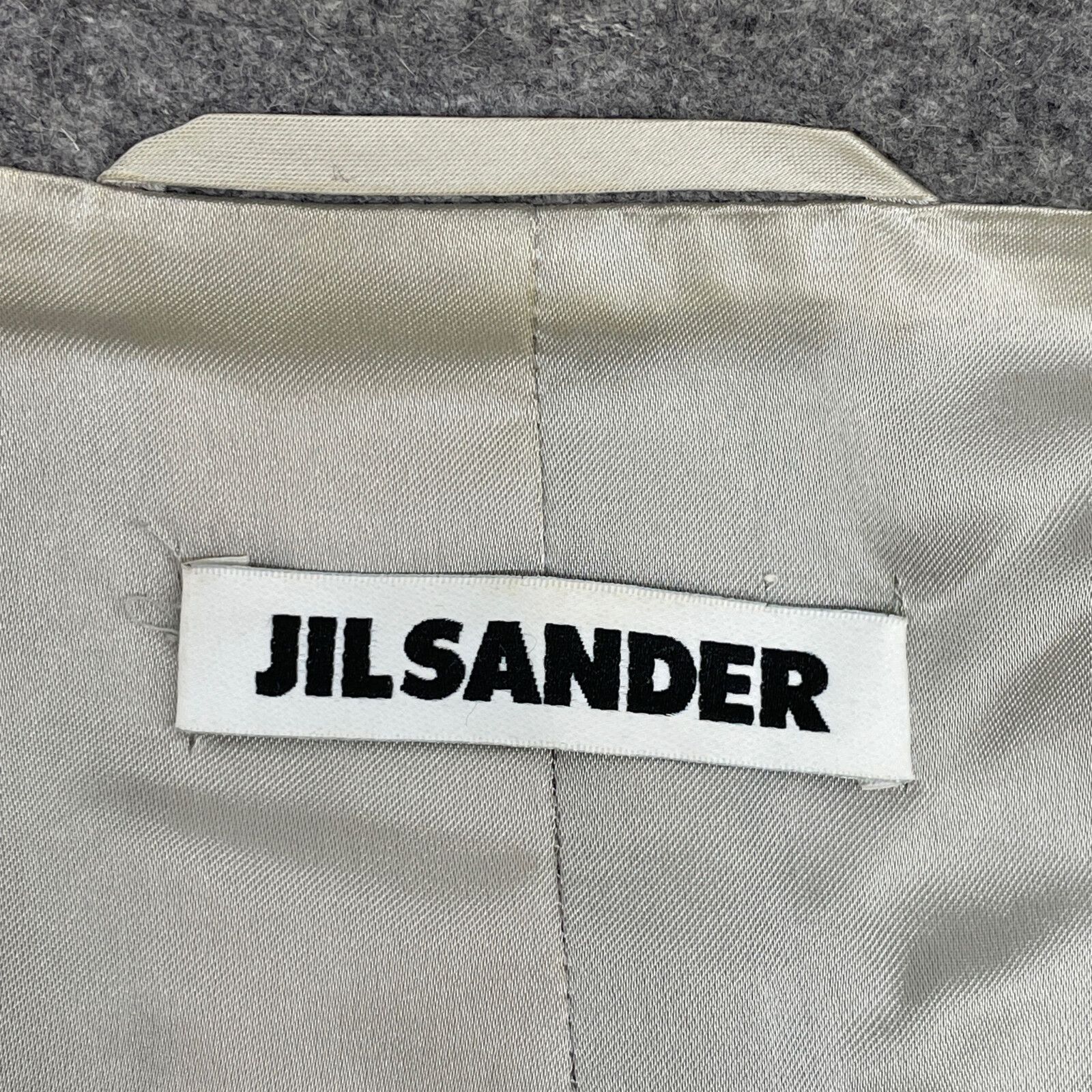 JIL SANDER ジルサンダー グレー アンゴラ混ウールチェスターコート 36