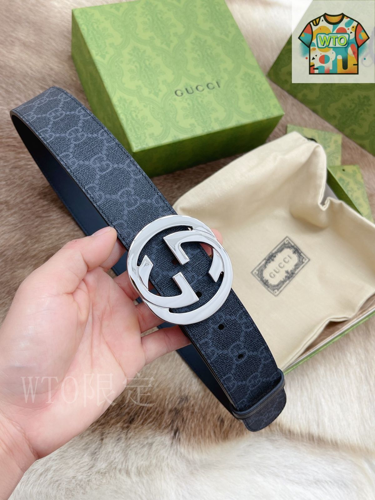 即購入値下げコメントお願いします❁ GUCCI グッチ ベルト 今日WTO】Gucci Auto-Smooth Buckle Belt（グッチ オート