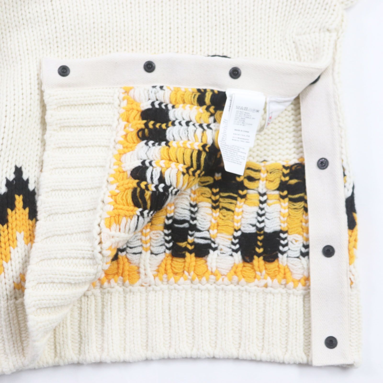 未使用品○Sacai サカイ 21AW 22-02908M Nordic Knit Pullover ノルディックサイドスリット クルーネック ニット  セーター マルチカラー 1 正規品 メンズ - メルカリ