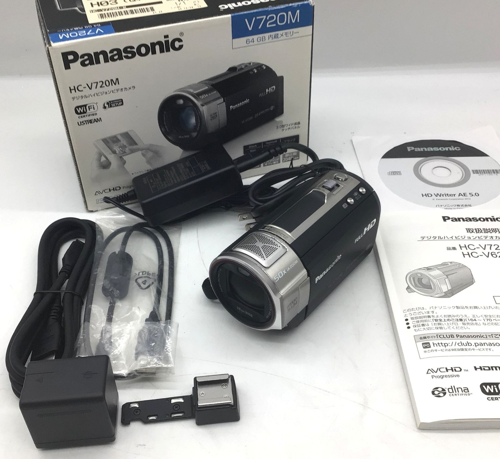 9218 Panasonic パナソニック HC-V720M デジタルビデオカメラ 内臓メモリ64GB 広角28mm