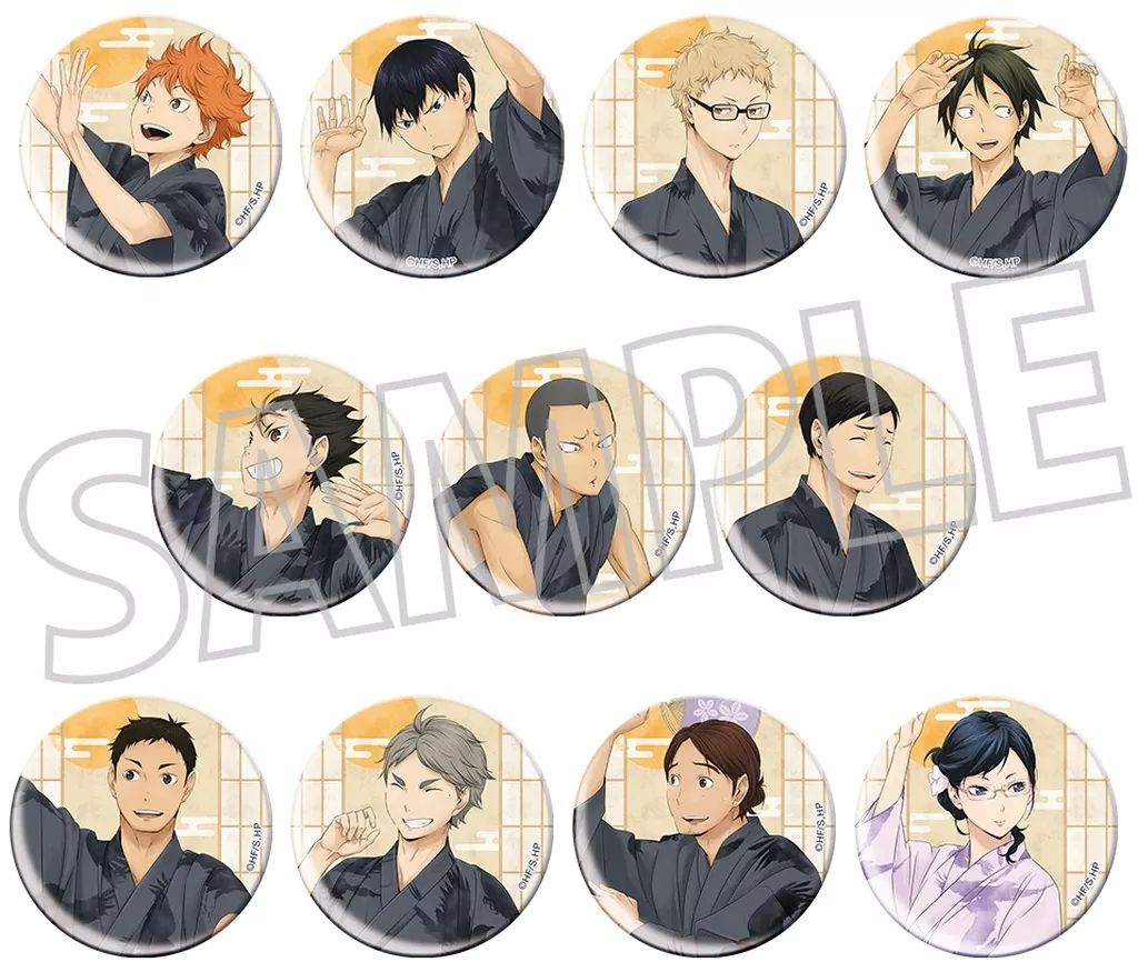 【新品】バッジ・ビンズ 【BOX】ハイキュー!! 和紙風缶バッジコレクション