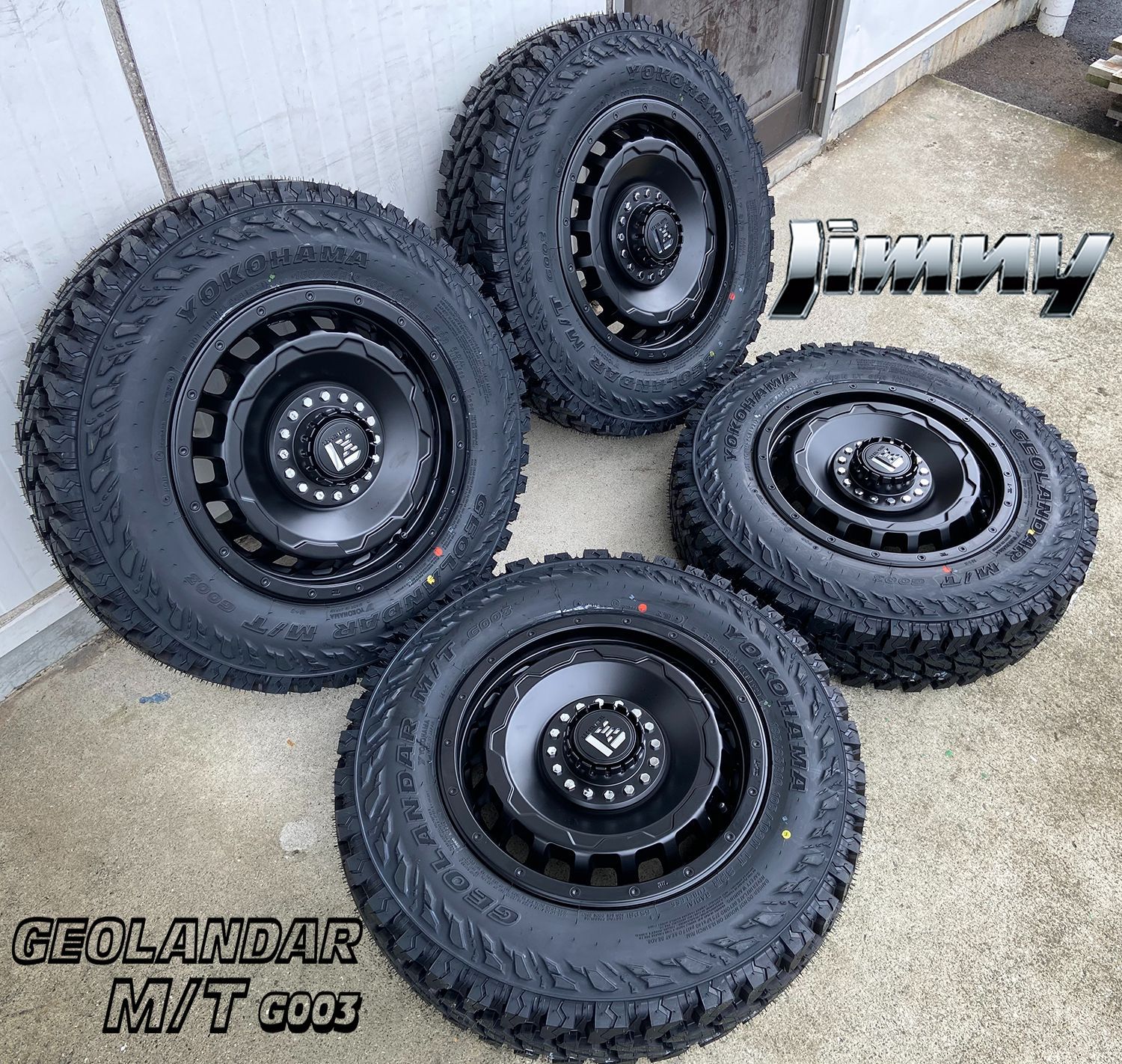 タイヤホイールセット 16インチ シエラ JB74 YOKOHAMA GEOLANDAR MT ヨコハマ ジオランダー G003 215/70R16  or 225/75R16 マッドタイヤ オフロードカスタム LEXXEL SwaGGer マッドブラック - メルカリ