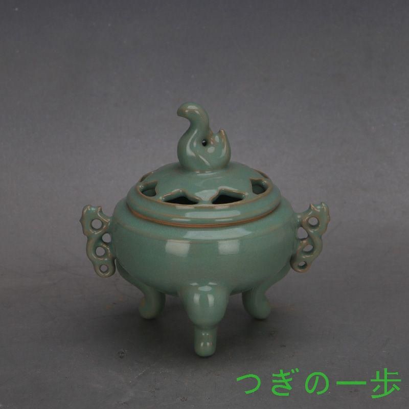 中国 汝窯 青磁 香炉 陶器 陶芸 香道具 仏具 官窯 青釉 中国 汝窯 青磁 香炉 陶器 陶芸 香道具 仏具 官窯 青釉 - メルカリ