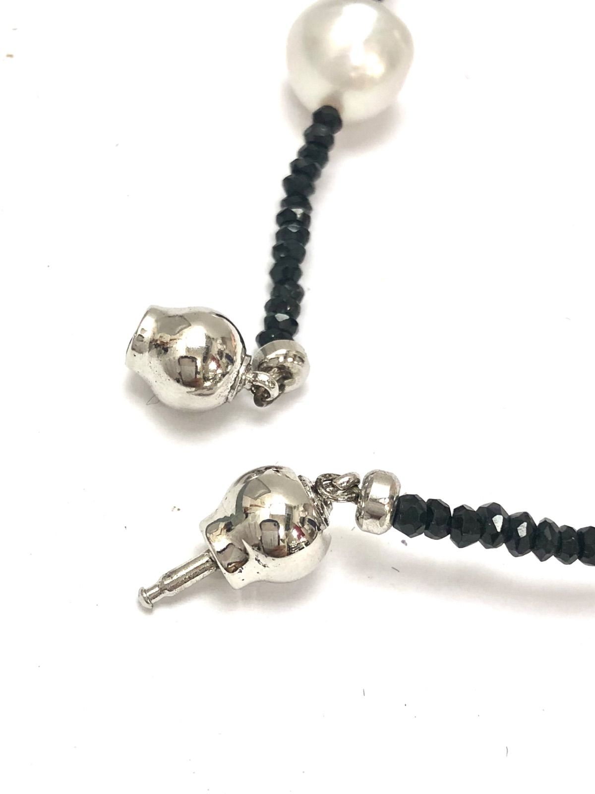 南洋真珠　ステーションネックレス　SV金具　スピネル　18705309 南洋真珠 ステーションネックレス SV金具 スピネル 18705309