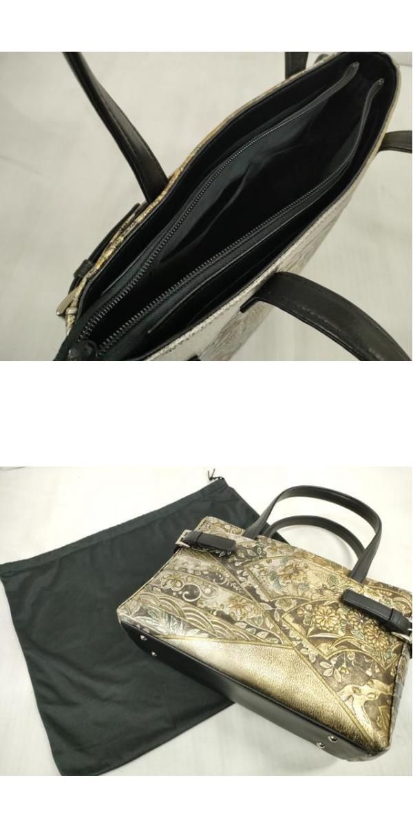平和屋本店□和装小物 バッグ 金唐革 型押し ハンドバッグ 逸品