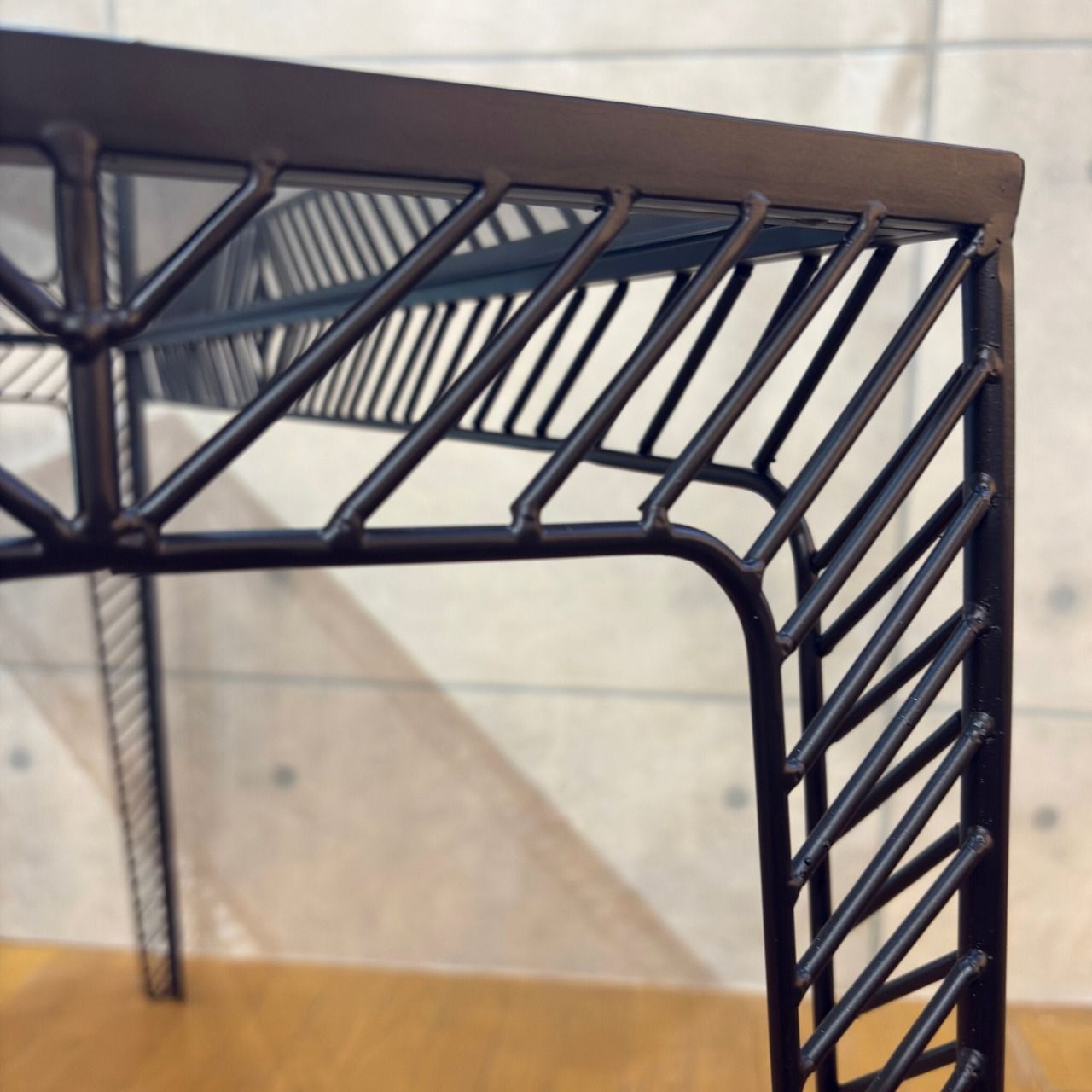 アイアンフレーム×ガラス天板