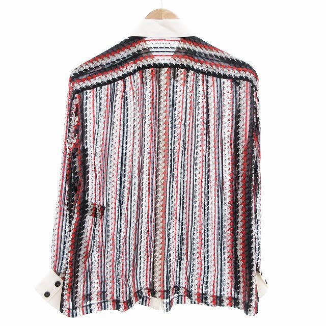 ジュンアシダ jun ashida 美品 シャツ ブラウス 総柄 シルク
