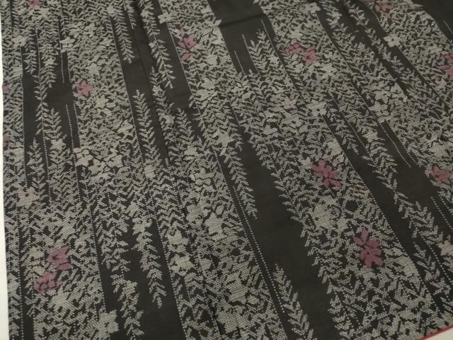 平和屋着物●本場大島紬　カタス9マルキ　枝花間道　正絹　逸品　AAAW5260br 平和屋着物○本場大島紬 カタス9マルキ 枝花間道 正絹 逸品 AAAW5260br